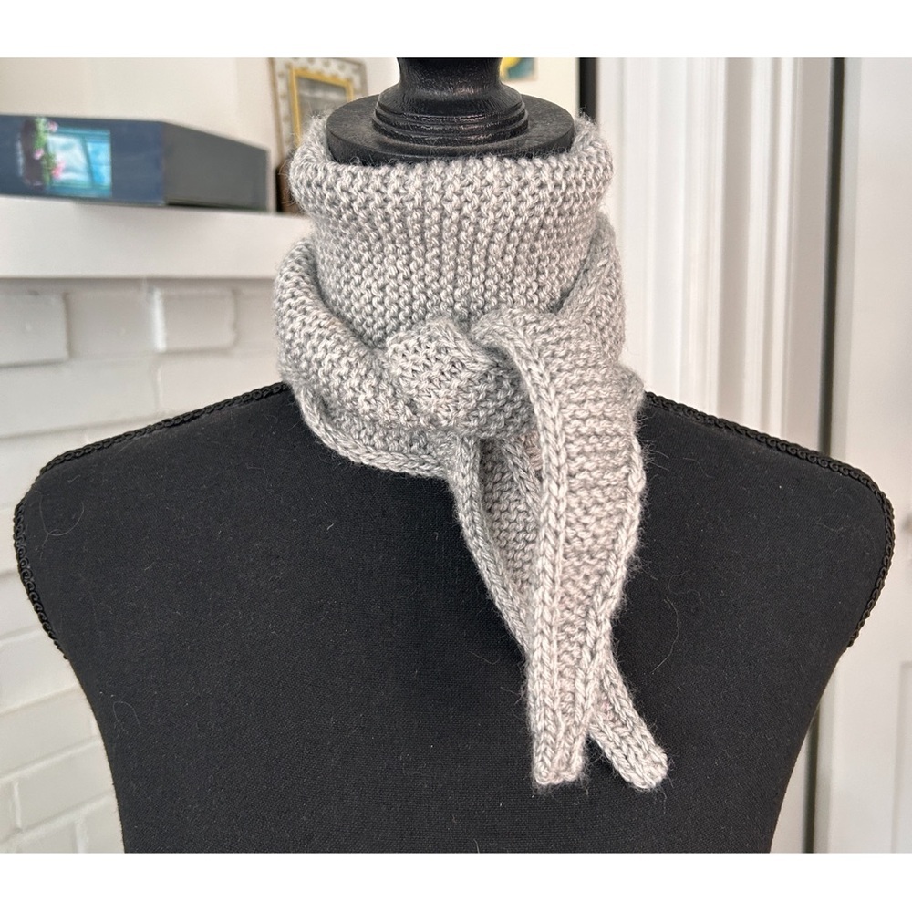 Brand New Handmade Sophie Scarf in Grey Size Large